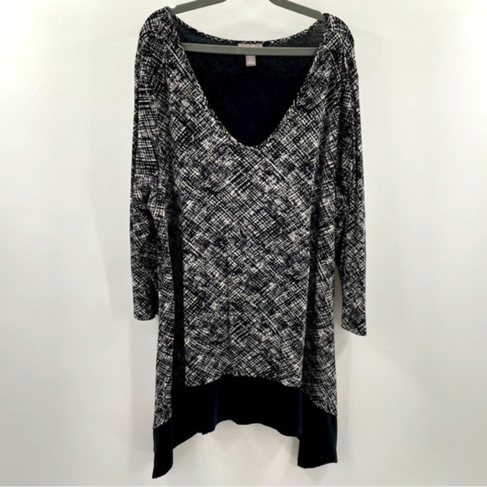 J. Jill Wherever Collection Stretch Asymmetrical Shark Bite Hem Pull Over Top